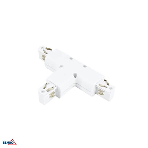 KONEKTOR "T" ŠINSKE RASVJETE 3-F BIJELO BEMKO