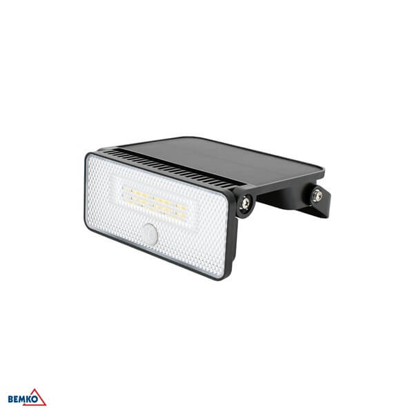 LED SVJETILJKA ZIDNA SOLARNA 8W IP54 SENZOR 3K/4K/6,5K 1000lm CRNA SOKER