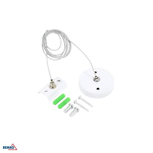 OVJESNI SET ŠINSKE RASVJETE 3F NA SAJLE 1,5M UNIVERZALNO BIJELO