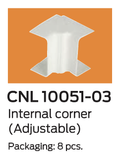 KUT UNUTARNJI ZA PARAPET KANAL 100X50 BIJELI