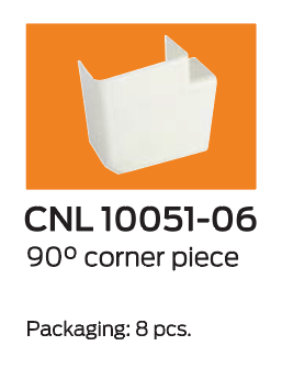 SPOJNICA L ZA PARAPET KANAL 100X50 BIJELA